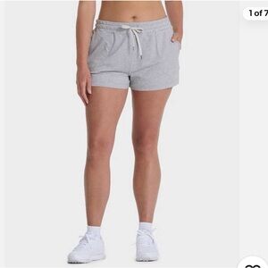 Vuori Halo Performance Elastic Waist Shorts in Gray